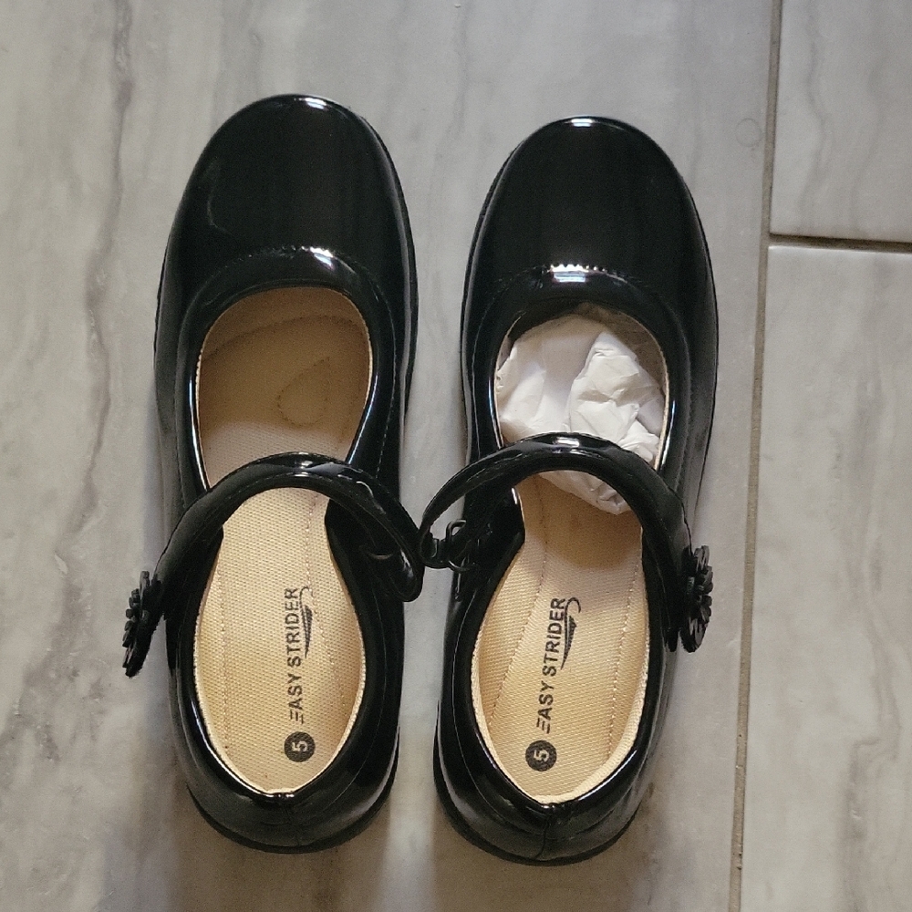 Easy Strider Mary Jane Girl's Black Dress Shoes Size 5